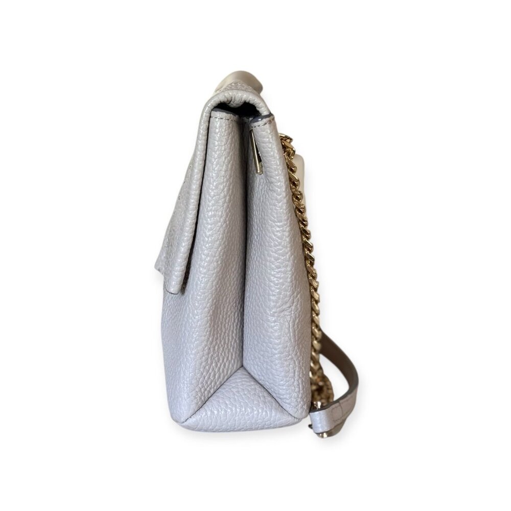Ted Baker London Pebbled Leather Chain Shoulder Bag | Taupe - Picture 4 of 11